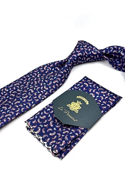 La Pescara Синій шарф з візерунком Класичний краватка KK11772