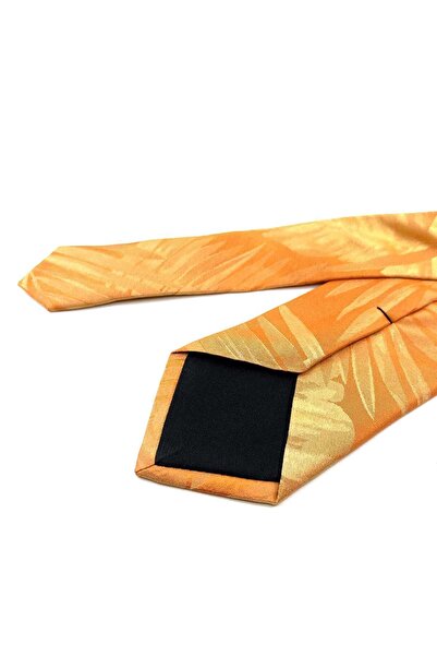 Kravatkolik Італійський шовковий краватка - помаранчевий мотив, IK1620