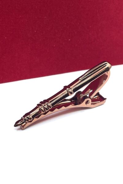 Kravatkolik Dolma Kalem Bronz Renk Kravat İğnesi Kıy711