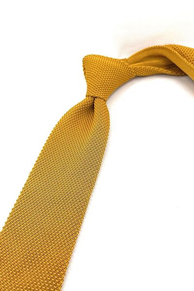 La Pescara Saffron Plain Knitted Tie Knitted 8349