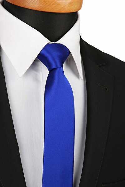 La Pescara Men's Saks Satin Plain Very Thin Tie UST03 KRVT8690002222035