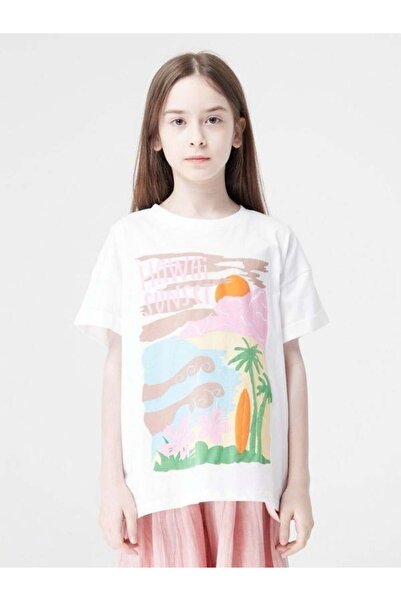 Jack Lions Детска памучна тениска с хавайски принт, с кръгла яка и къси ръкави