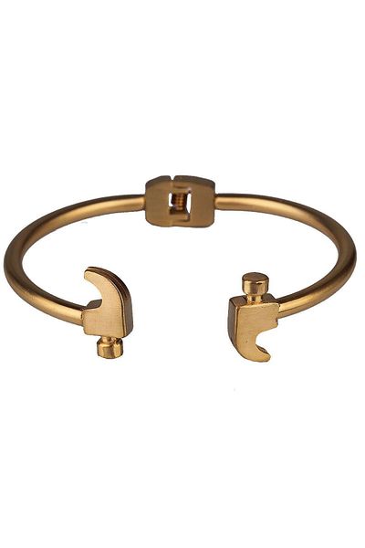 Kravatkolik Gold Color Steel Men's Bracelet Blk1565