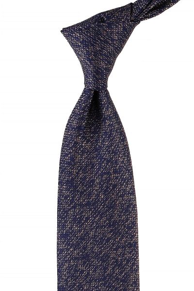 Kravatkolik Navy Blue Dot Pattern Classic Tie with Handkerchief Kk10725