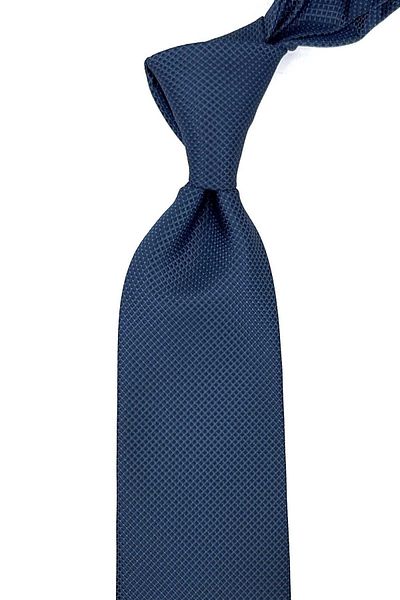 Kravatkolik Navy Blue Dot Pattern Classic Tie with Handkerchief KK12393