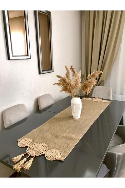 Parla Life Плетена пътека с пискюли от юта, 40x140 см