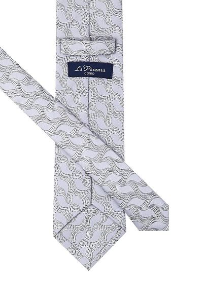 Kravatkolik Gray Motif Pattern Silk Tie Ik463