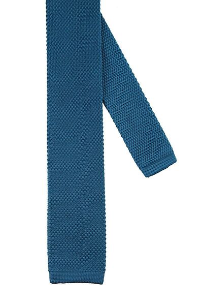 La Pescara Petrol Green Plain Knit Tie 8254