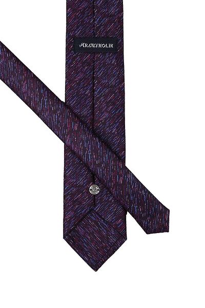 Kravatkolik Men's Multicolored Sand Pattern Classic Necktie with Handkerchief Kk10036