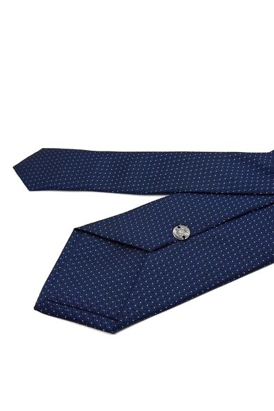 La Pescara Синій крапчастий класичний краватка з кишеньковою хусткою Kk11674