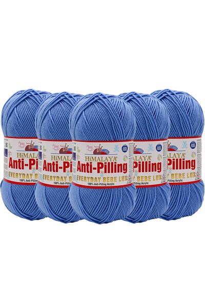 Himalaya Himalaya Everyday Bebe Lux 5 Pieces Anti Pilling Hand Knitting - 70411 Blue