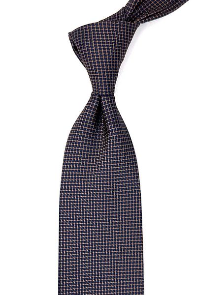 Kravatkolik Patterned Brown Necktie with Handkerchief - KK12565