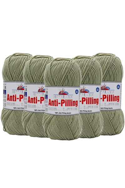 Himalaya 5 Pieces Himalaya Everyday Super Lux Anti Pilling - Mildew Green Hand Knitting Yarn 73444