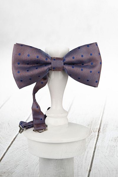 Kravatkolik Yellow Polka Dot Pattern Bow Tie P833