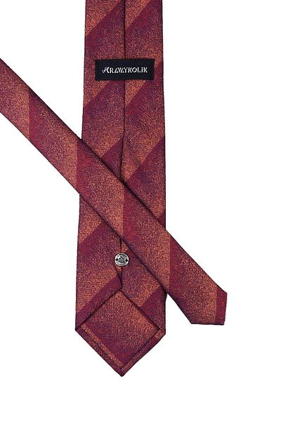 Kravatkolik Men's Orange Sand Pattern Classic Necktie with Handkerchief Kk10009