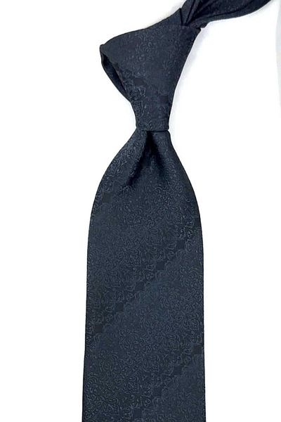 Kravatkolik Smoked Motif Pattern Classic Tie with Handkerchief KK12424