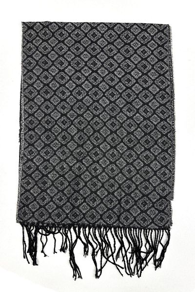 Kravatkolik Black - Gray Motif Pattern Men's Camisole K531