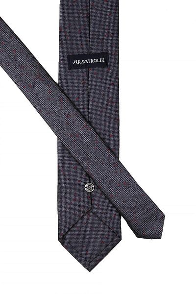 Kravatkolik Men's Smoked Sand Pattern Classic Necktie with Handkerchief Kk10495
