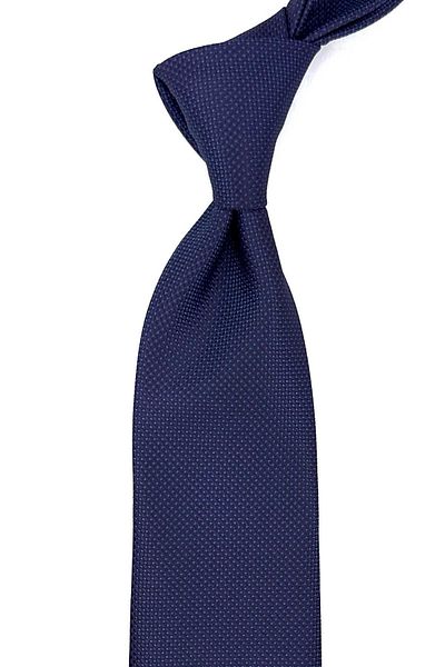 Kravatkolik Plum - Dark Blue Dot Pattern Classic Necktie with Handkerchief KK12398