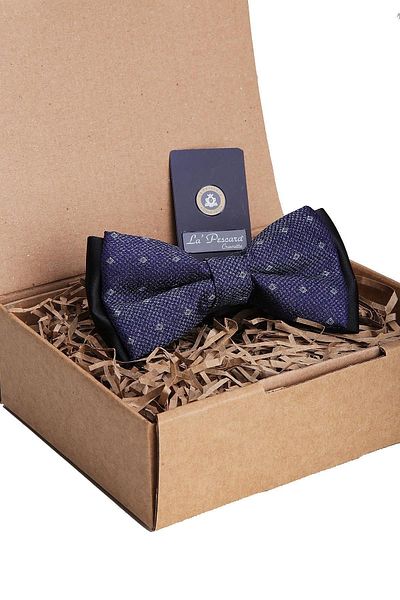 Kravatkolik Men's Purple Small Pattern Bow Tie P1271