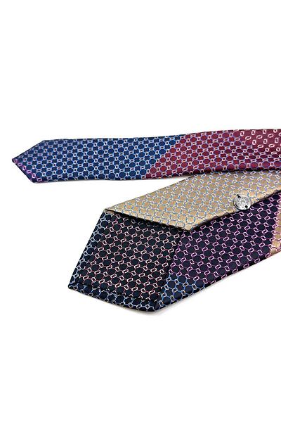 Kravatkolik Motif Pattern Multicolor Patchwork Classic Tie KK12195