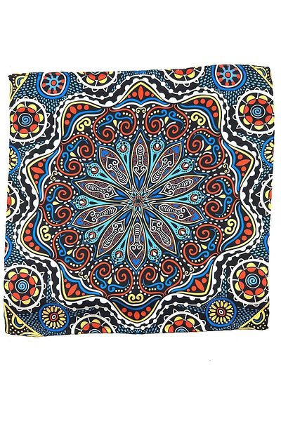 Kravatkolik Multicolored Motif Pattern Men's Pocket Handkerchief SPS599-61