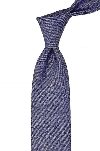 Kravatkolik Men's Blue Sand Pattern Classic Tie with Handkerchief Kk10503