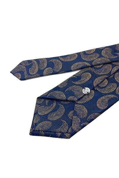 La Pescara Κλασική γραβάτα με μοτίβο σάλι σε μπλε ναυτικό χρώμα KK11857