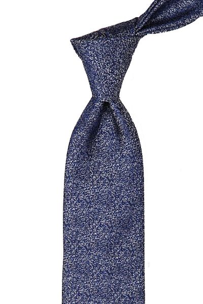 Kravatkolik Blue Sand Pattern Classic Tie with Handkerchief Kk10333