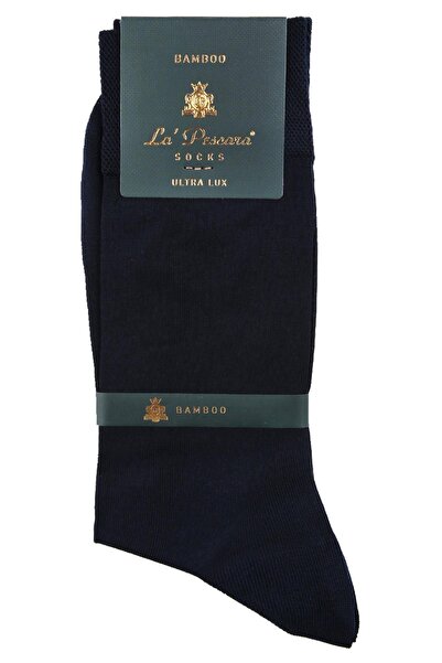 La Pescara La'pescara Ультра-люксові сині бамбукові чоловічі класичні шкарпетки Crp167
