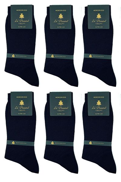 La Pescara La'pescara Ultra Luxury 6-Piece Smoked Mercerized Men's Classic Socks Set Crp19