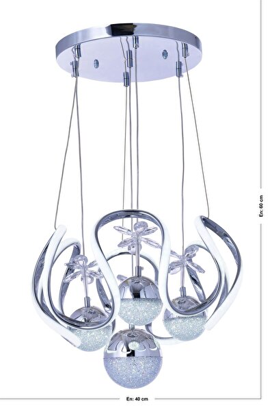 Trendylight YAĞMUR LED 4 TOP KROM