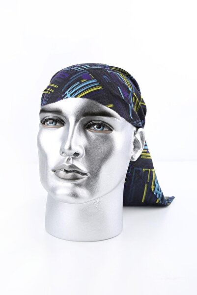 La Pescara 80's Black Blue Bandana Bnd72