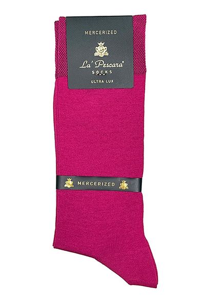 La Pescara Ultra Luxury Fuchsia Mercerized Men's Socks Crp225