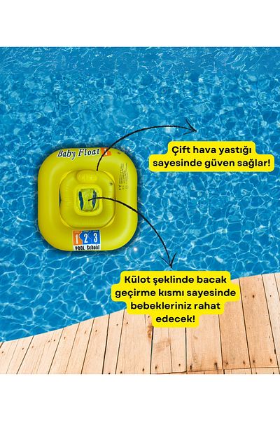 TUENGİ STORE 0-3 Years Baby Inflatable Sea Pool Ring - Leg Mount, Seat, 70 cm