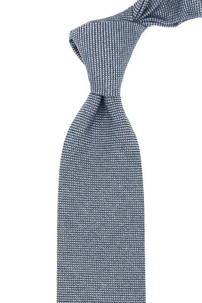 Kravatkolik Classic Wool Tie with Gray Dot Pattern Handkerchief KK12133