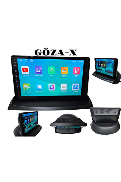 GÖZAX Clio-2 Kasa Uyumlu Double 9 Inç Multimedya 4 Rem 64 Hafıza