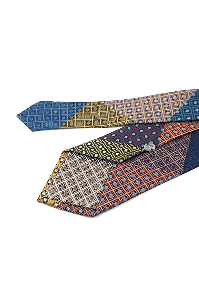 Kravatkolik Square Pattern Multicolor Patchwork Classic Tie KK12176