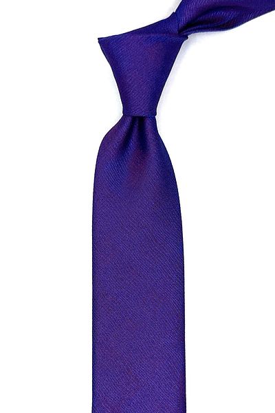 Kravatkolik Blue - Red Sand Pattern Slim Tie Sk7859