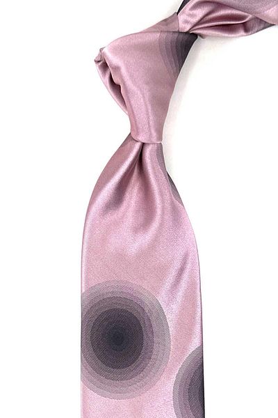 Kravatkolik Italian Silk Tie - Pink Motif Pattern, IK1655