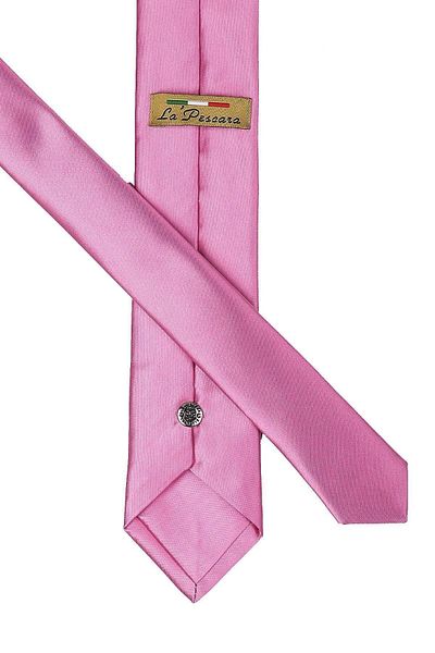 Kravatkolik Valentine Pink Plain Slim Satin Tie Sk4504