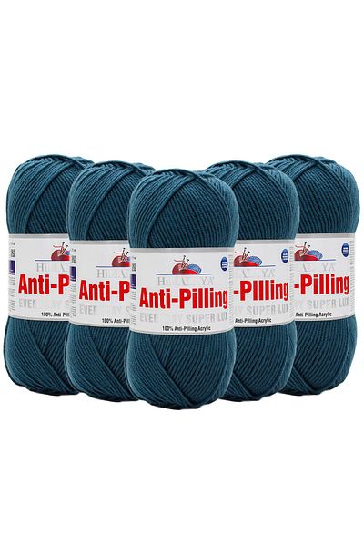 Himalaya 5 Pieces Himalaya Everyday Super Lux Anti Pilling Hand Knitting Yarn - 73421 Petrol Blue