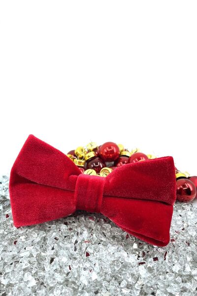 La Pescara Red Velvet Bow Tie P495