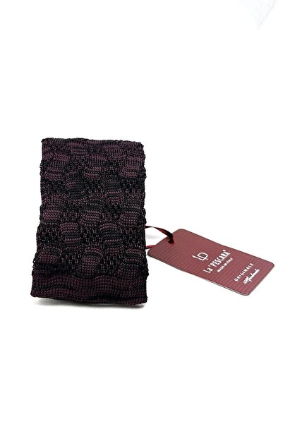 La Pescara Black - Plum Motif Pattern Knitted Tie ORR8357