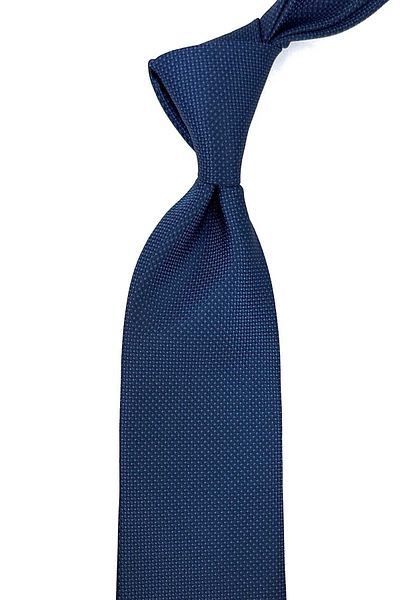 Kravatkolik Navy Blue Dot Pattern Classic Tie with Handkerchief KK12405