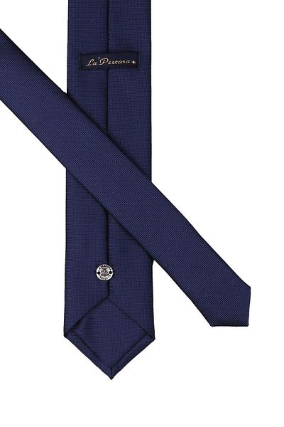 Kravatkolik Navy Blue Dot Pattern Slim Tie Sk7591