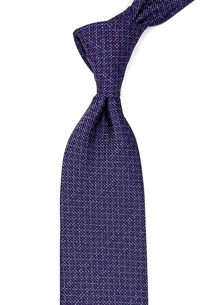 Kravatkolik Navy Blue Dot Patterned Claret Red Handkerchief Tie - KK12580