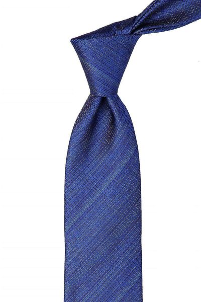 Kravatkolik Classic Tie with Blue Sand Pattern Handkerchief Kk10636