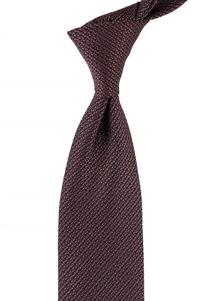 Kravatkolik Classic Tie with Black Dot Pattern Handkerchief Kk10769