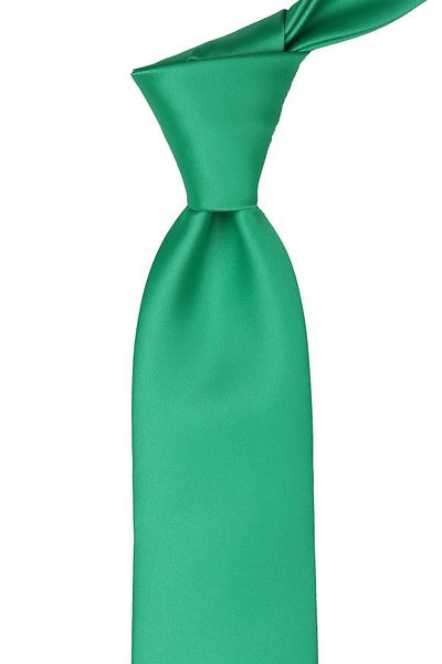 Kravatkolik Plain Satin Tie with Green Handkerchief Kk1130